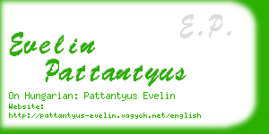 evelin pattantyus business card